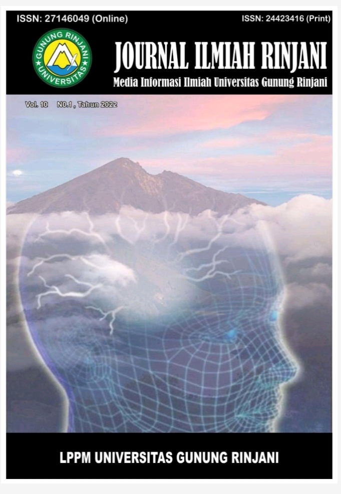 					View Vol. 10 No. 1 (2022): Journal Ilmiah Rinjani: Media Informasi Ilmiah Universitas Gunung Rinjani
				